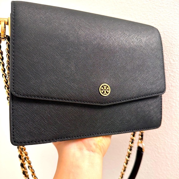 Tory Burch Bags Tory Burch Emerson Envelope Shoulder Bag Black